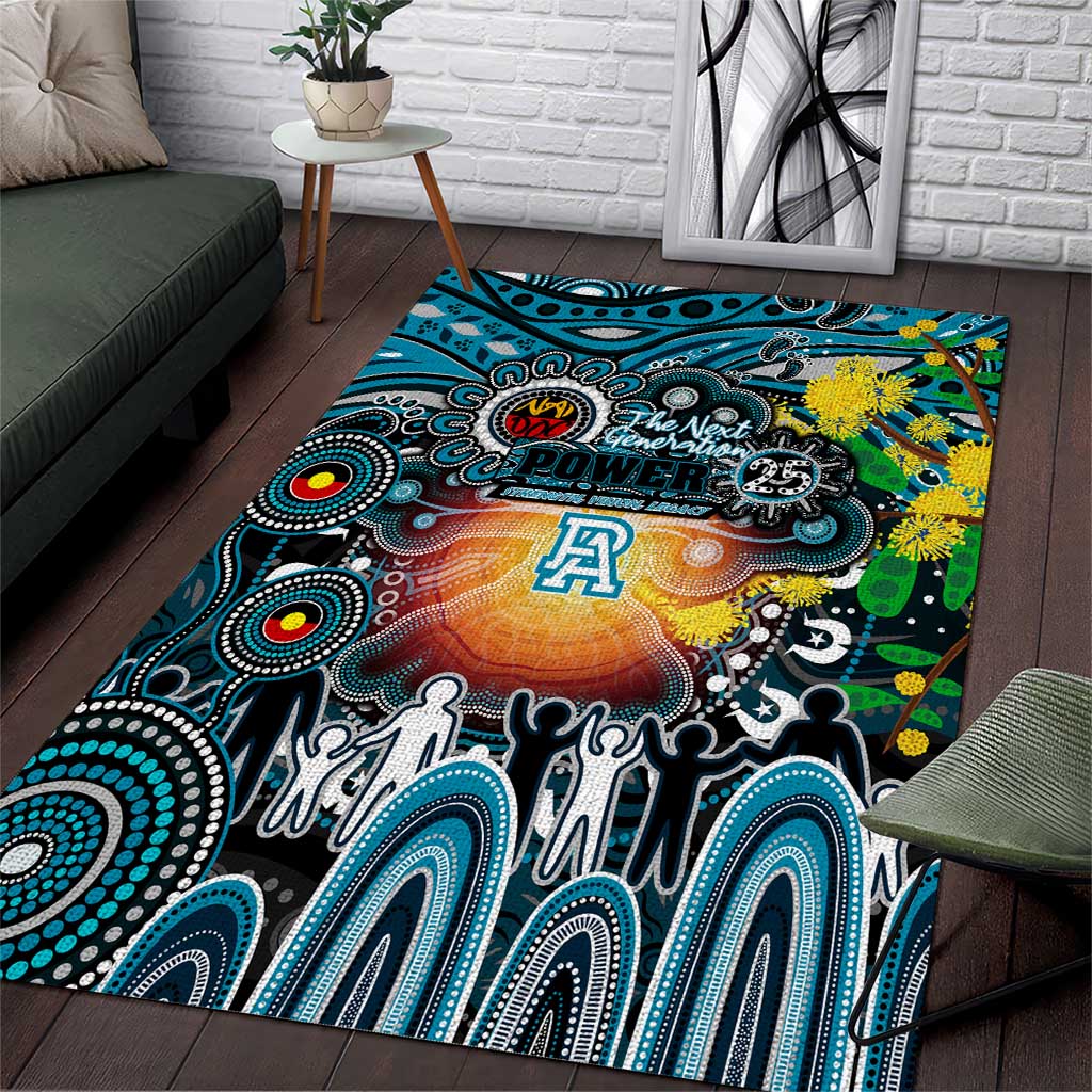 NAIDOC Week 2025 Power Football Area Rug Aboriginal Dot Painting