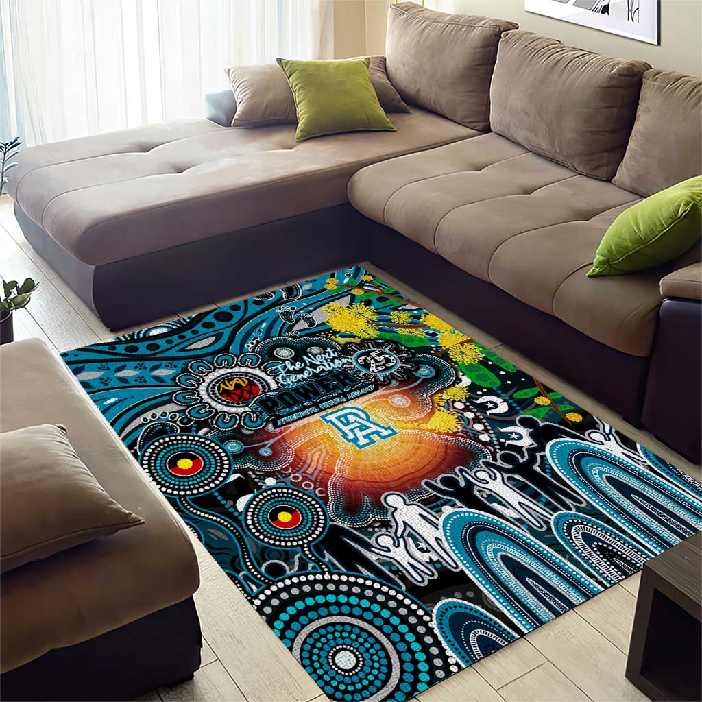 NAIDOC Week 2025 Power Football Area Rug Aboriginal Dot Painting
