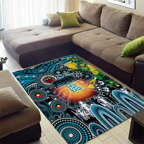 NAIDOC Week 2025 Power Football Area Rug Aboriginal Dot Painting