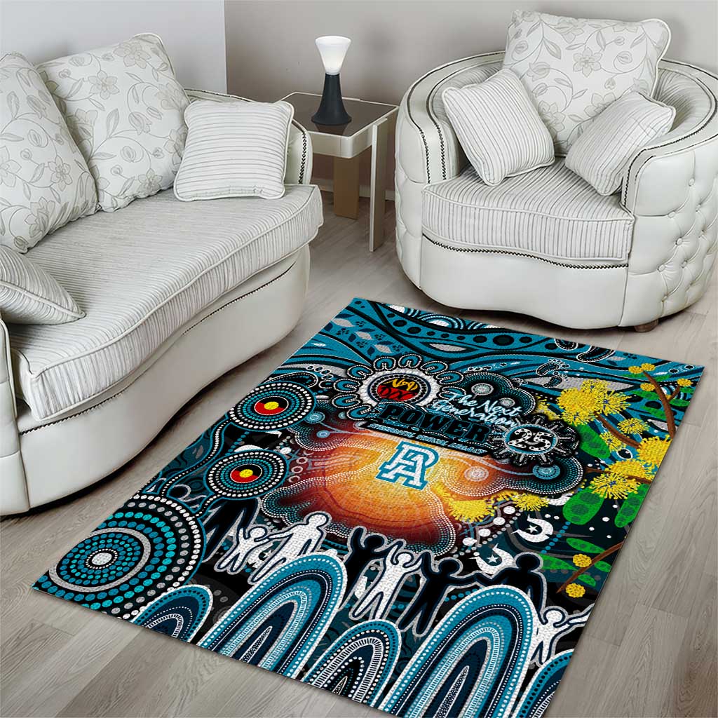NAIDOC Week 2025 Power Football Area Rug Aboriginal Dot Painting