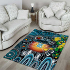 NAIDOC Week 2025 Power Football Area Rug Aboriginal Dot Painting