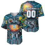 Personalised NAIDOC Week 2025 Power Football Baseball Jersey Aboriginal Dot Painting