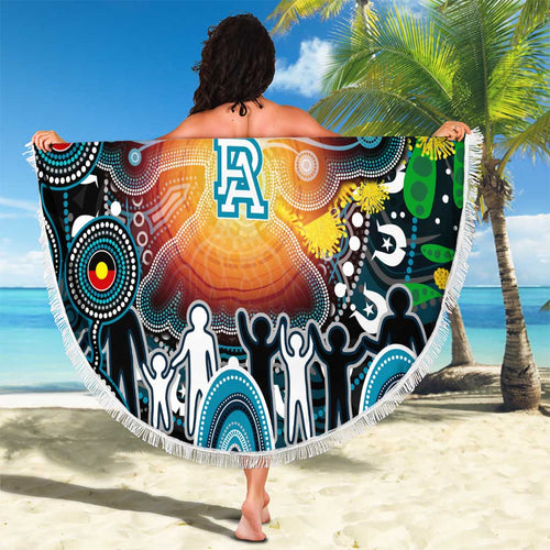 NAIDOC Week 2025 Power Football Beach Blanket Aboriginal Dot Painting