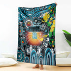 NAIDOC Week 2025 Power Football Blanket Aboriginal Dot Painting