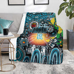 NAIDOC Week 2025 Power Football Blanket Aboriginal Dot Painting