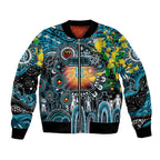 Personalised NAIDOC Week 2025 Power Football Bomber Jacket Aboriginal Dot Painting