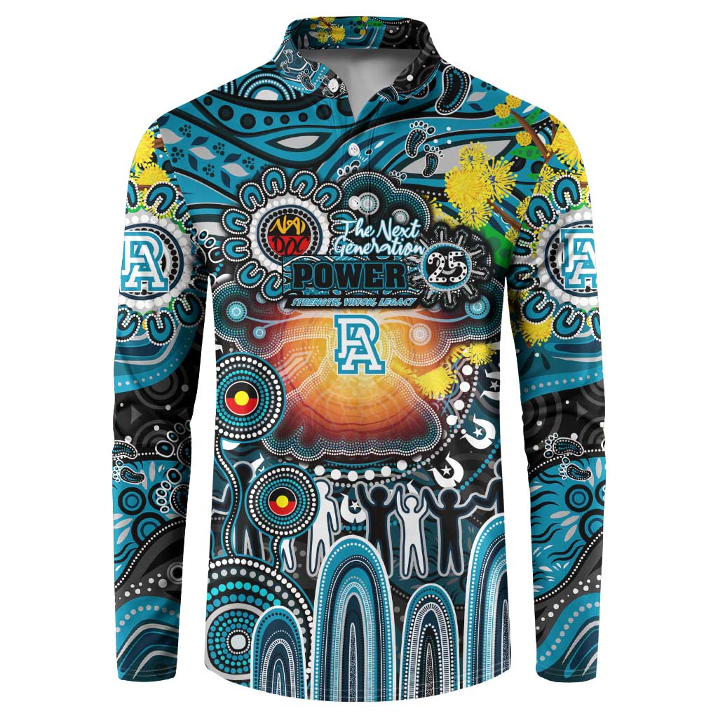 Personalised NAIDOC Week 2025 Power Football Button Sweatshirt Aboriginal Dot Painting