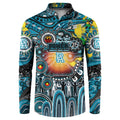Personalised NAIDOC Week 2025 Power Football Button Sweatshirt Aboriginal Dot Painting