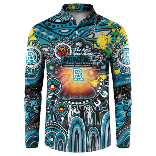 Personalised NAIDOC Week 2025 Power Football Button Sweatshirt Aboriginal Dot Painting