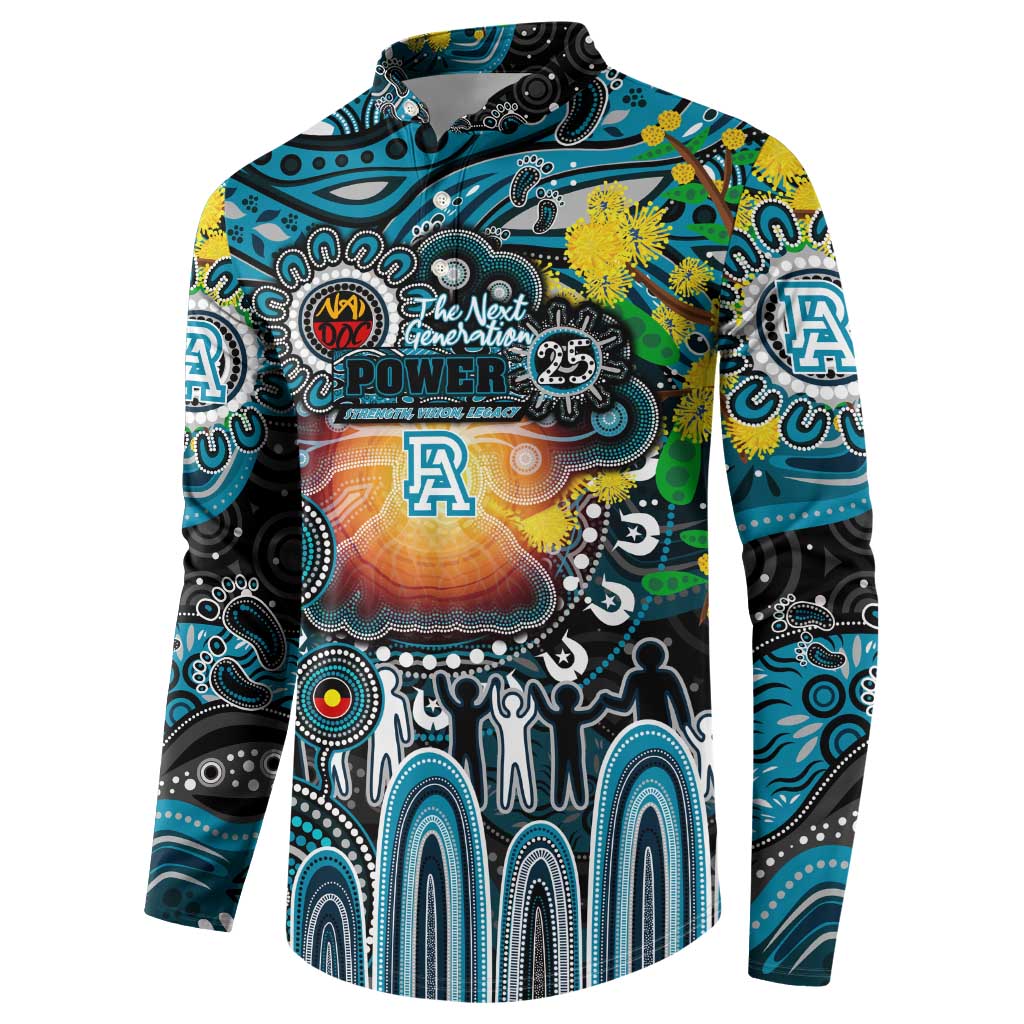 Personalised NAIDOC Week 2025 Power Football Button Sweatshirt Aboriginal Dot Painting