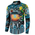 Personalised NAIDOC Week 2025 Power Football Button Sweatshirt Aboriginal Dot Painting