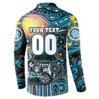 Personalised NAIDOC Week 2025 Power Football Button Sweatshirt Aboriginal Dot Painting
