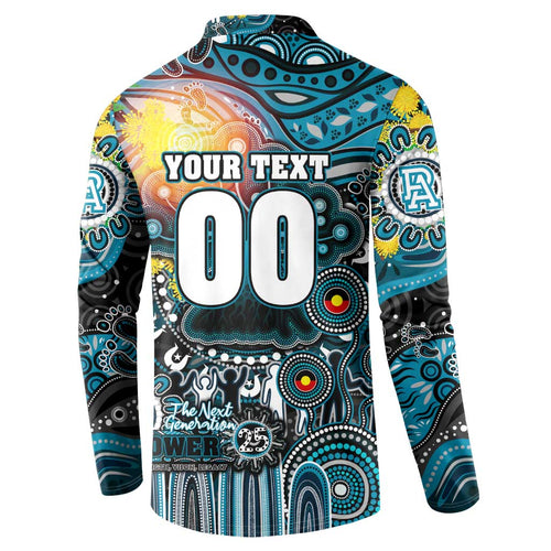 Personalised NAIDOC Week 2025 Power Football Button Sweatshirt Aboriginal Dot Painting