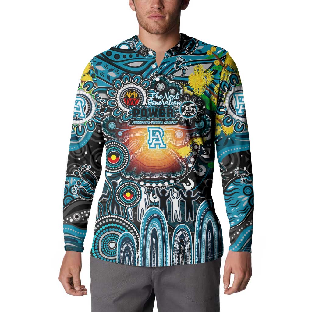 Personalised NAIDOC Week 2025 Power Football Button Sweatshirt Aboriginal Dot Painting
