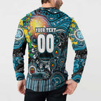 Personalised NAIDOC Week 2025 Power Football Button Sweatshirt Aboriginal Dot Painting