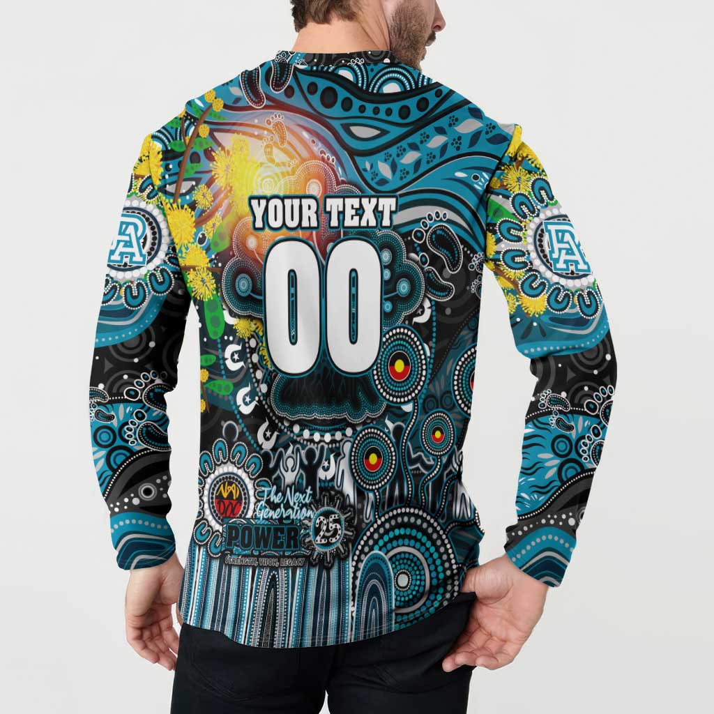 Personalised NAIDOC Week 2025 Power Football Button Sweatshirt Aboriginal Dot Painting