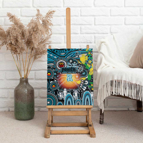 NAIDOC Week 2025 Power Football Canvas Wall Art Aboriginal Dot Painting