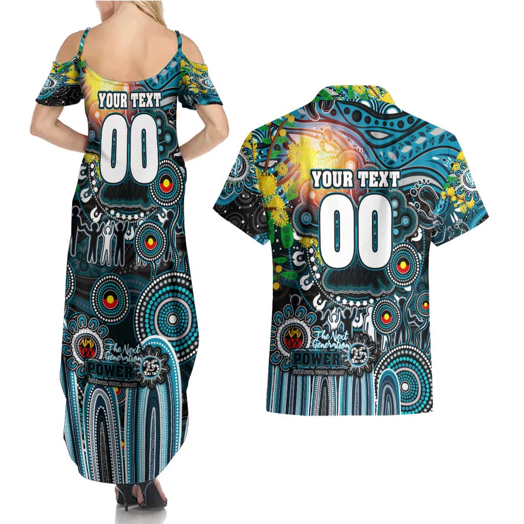 Personalised NAIDOC Week 2025 Power Football Couples Matching Summer Maxi Dress and Hawaiian Shirt Aboriginal Dot Painting