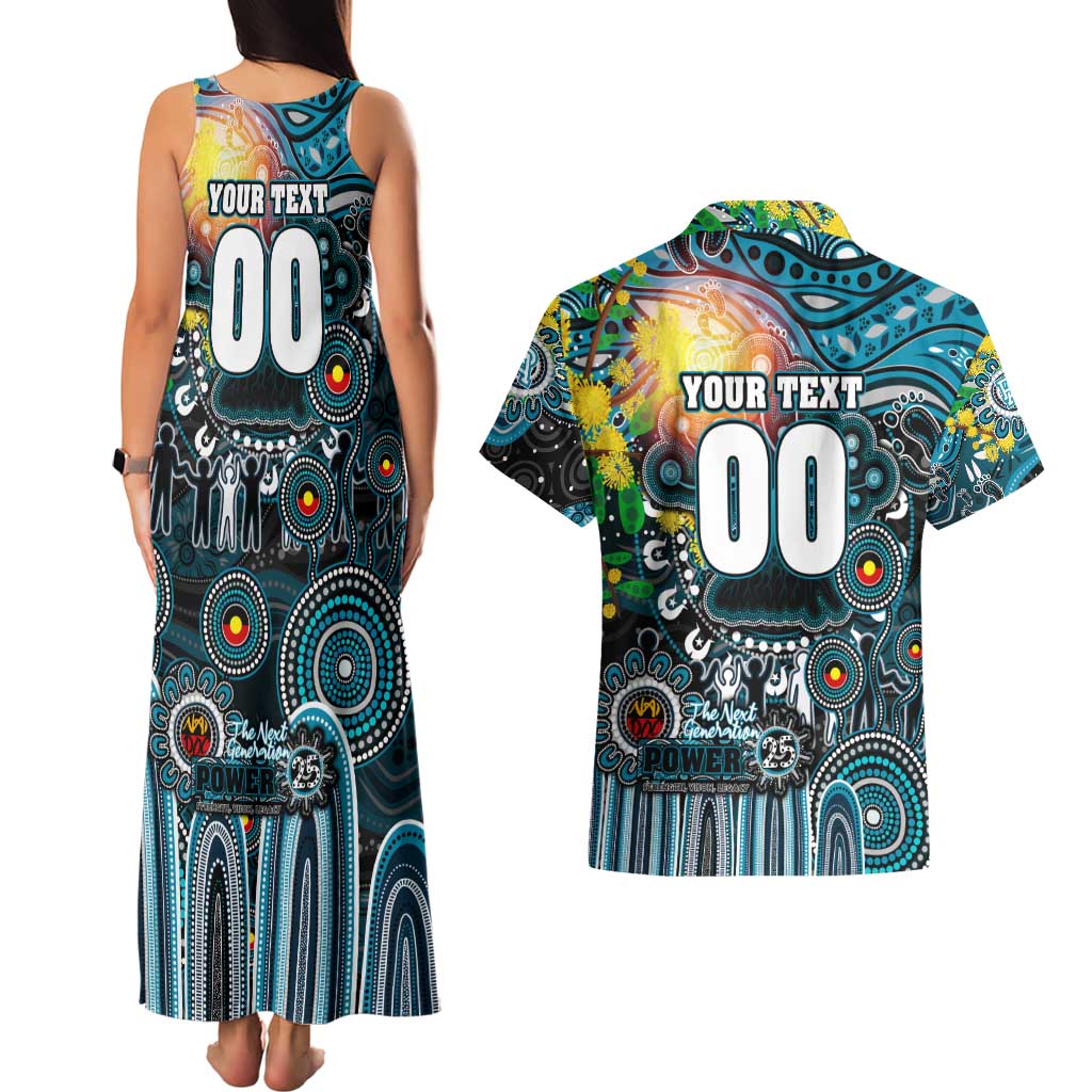 Personalised NAIDOC Week 2025 Power Football Couples Matching Tank Maxi Dress and Hawaiian Shirt Aboriginal Dot Painting
