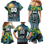 Personalised NAIDOC Week 2025 Power Football Family Matching Mermaid Dress and Hawaiian Shirt Aboriginal Dot Painting