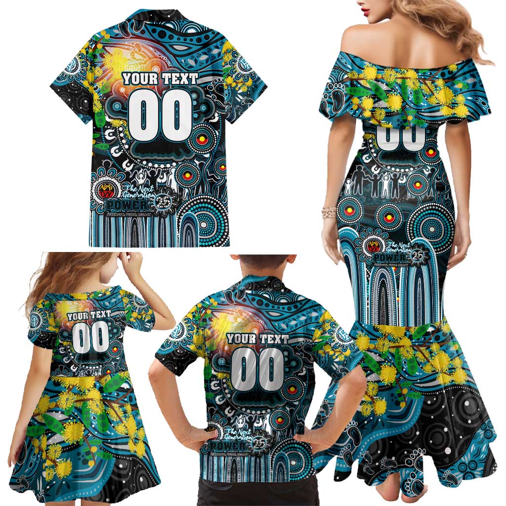 Personalised NAIDOC Week 2025 Power Football Family Matching Mermaid Dress and Hawaiian Shirt Aboriginal Dot Painting