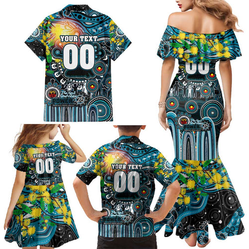 Personalised NAIDOC Week 2025 Power Football Family Matching Mermaid Dress and Hawaiian Shirt Aboriginal Dot Painting