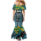 Personalised NAIDOC Week 2025 Power Football Family Matching Mermaid Dress and Hawaiian Shirt Aboriginal Dot Painting