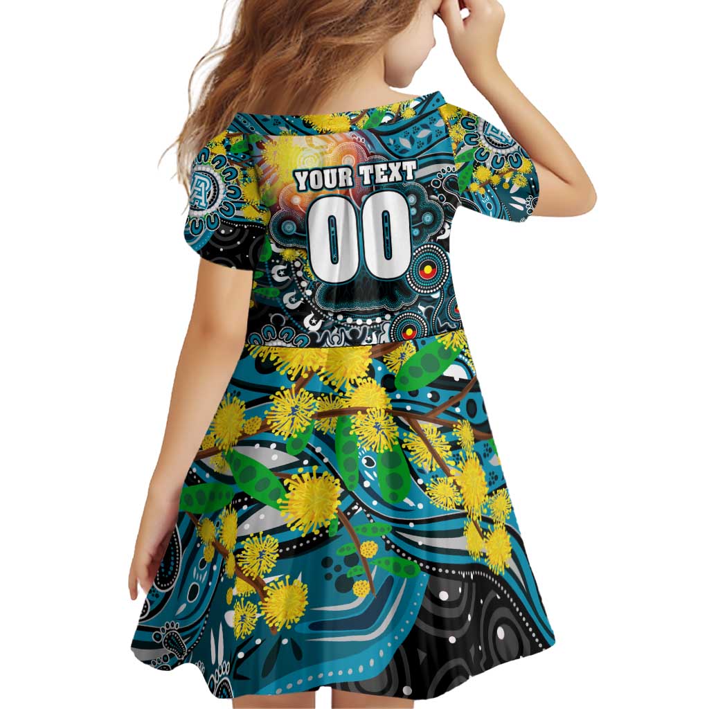 Personalised NAIDOC Week 2025 Power Football Family Matching Off Shoulder Short Dress and Hawaiian Shirt Aboriginal Dot Painting