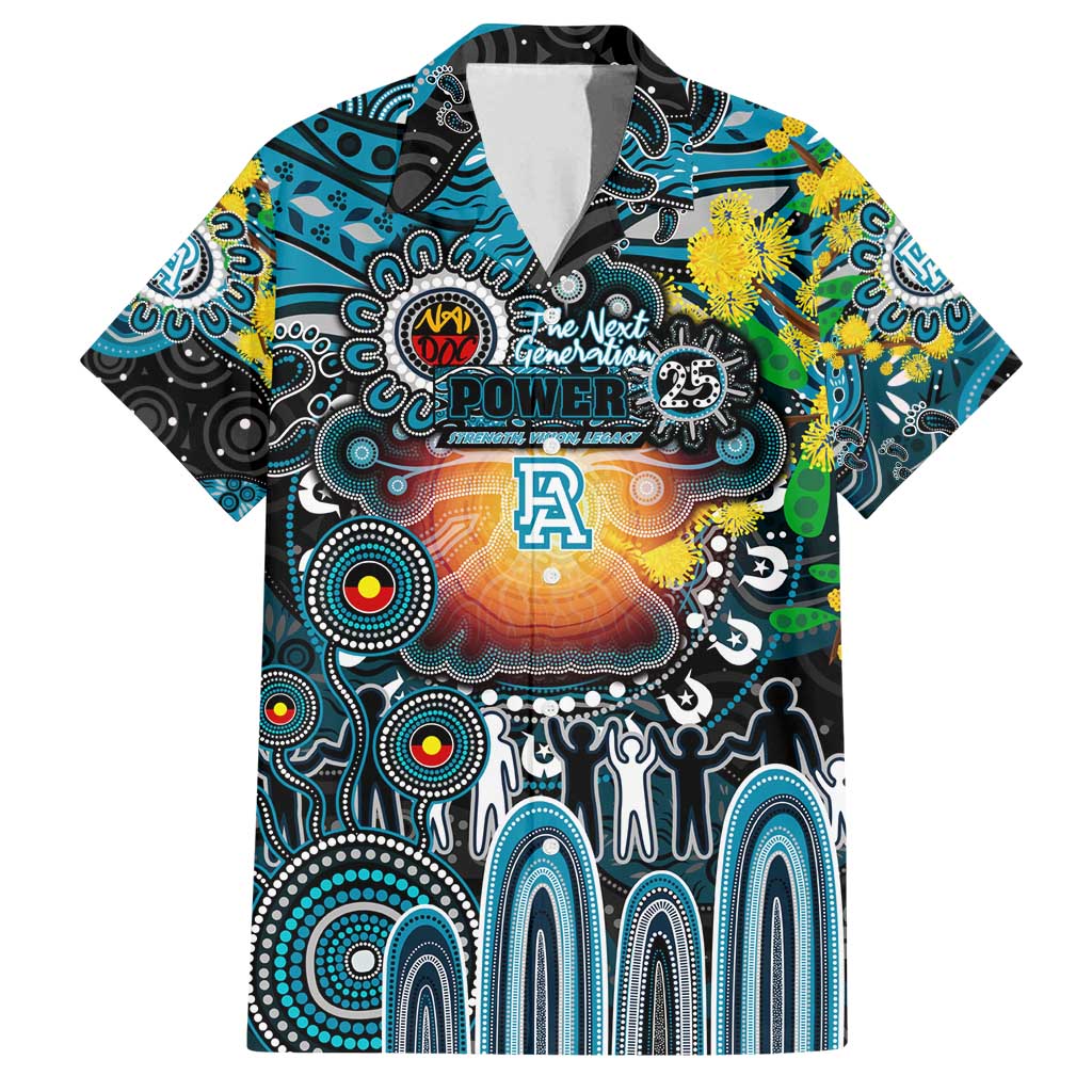 Personalised NAIDOC Week 2025 Power Football Family Matching Off Shoulder Short Dress and Hawaiian Shirt Aboriginal Dot Painting