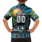 Personalised NAIDOC Week 2025 Power Football Family Matching Puletasi and Hawaiian Shirt Aboriginal Dot Painting