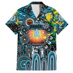 Personalised NAIDOC Week 2025 Power Football Family Matching Puletasi and Hawaiian Shirt Aboriginal Dot Painting