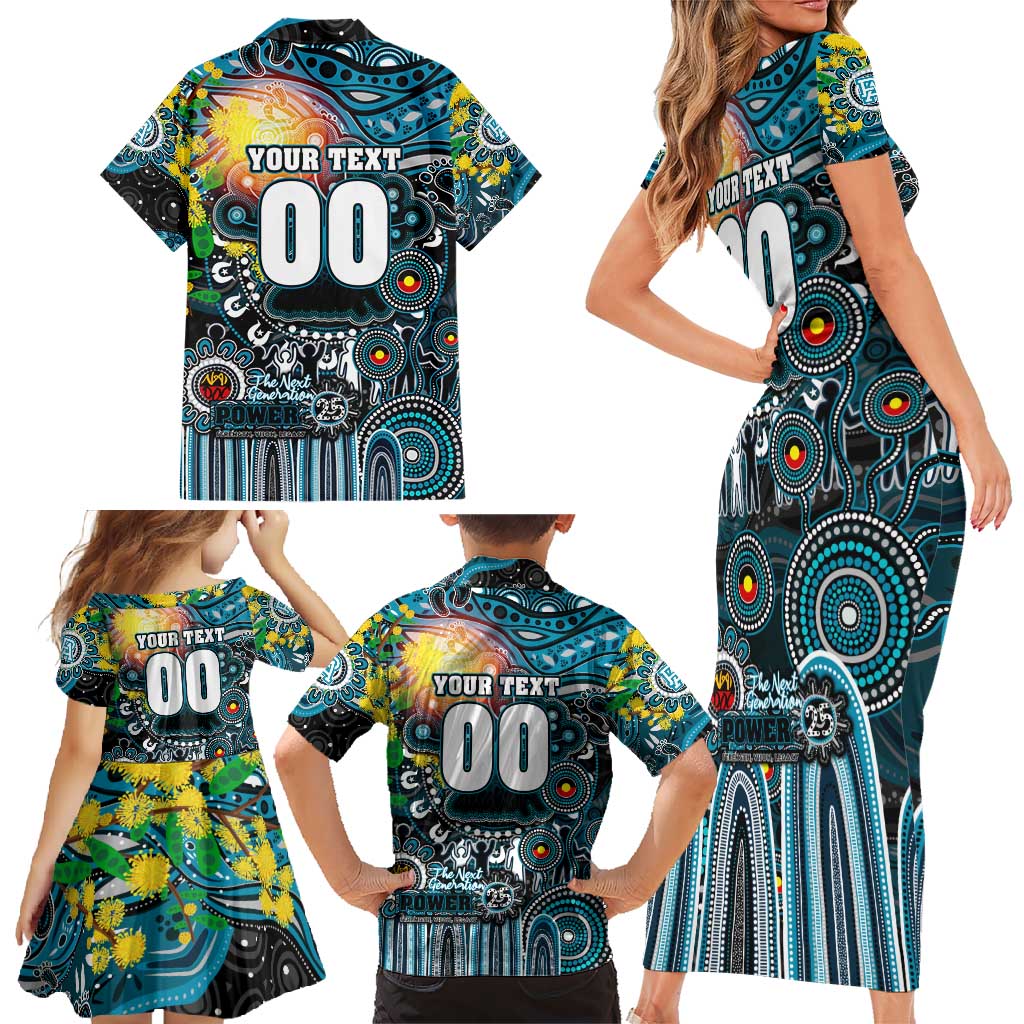 Personalised NAIDOC Week 2025 Power Football Family Matching Short Sleeve Bodycon Dress and Hawaiian Shirt Aboriginal Dot Painting