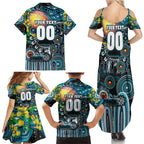 Personalised NAIDOC Week 2025 Power Football Family Matching Summer Maxi Dress and Hawaiian Shirt Aboriginal Dot Painting
