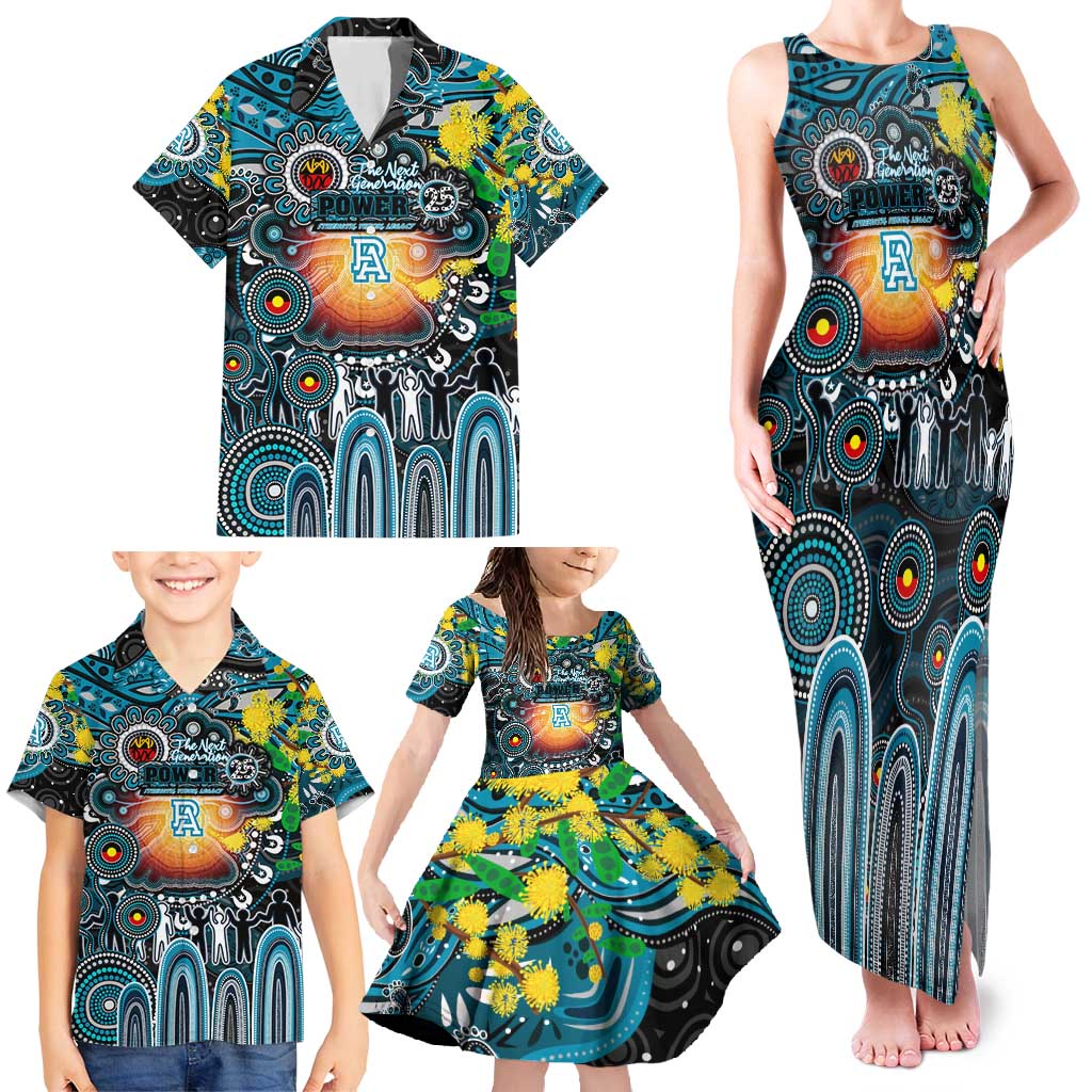 Personalised NAIDOC Week 2025 Power Football Family Matching Tank Maxi Dress and Hawaiian Shirt Aboriginal Dot Painting