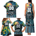 Personalised NAIDOC Week 2025 Power Football Family Matching Tank Maxi Dress and Hawaiian Shirt Aboriginal Dot Painting