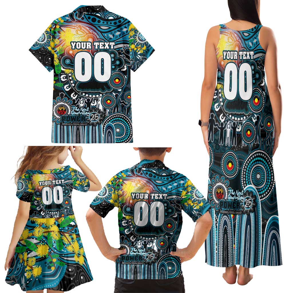 Personalised NAIDOC Week 2025 Power Football Family Matching Tank Maxi Dress and Hawaiian Shirt Aboriginal Dot Painting