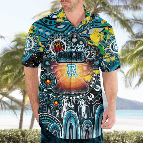 Personalised NAIDOC Week 2025 Power Football Hawaiian Shirt Aboriginal Dot Painting