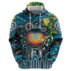 Personalised NAIDOC Week 2025 Power Football Hoodie Aboriginal Dot Painting