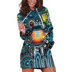 Personalised NAIDOC Week 2025 Power Football Hoodie Dress Aboriginal Dot Painting