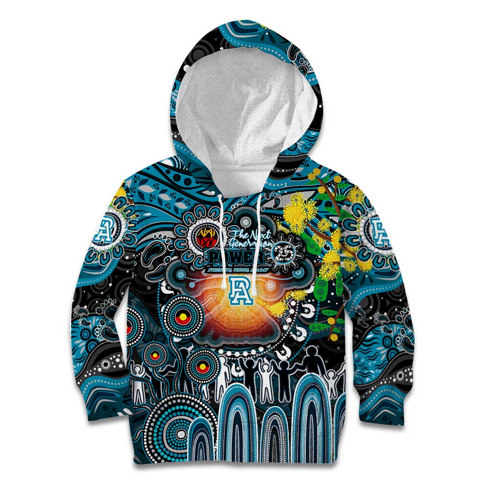 Personalised NAIDOC Week 2025 Power Football Kid Hoodie Aboriginal Dot Painting