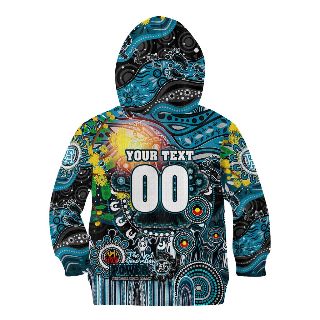Personalised NAIDOC Week 2025 Power Football Kid Hoodie Aboriginal Dot Painting