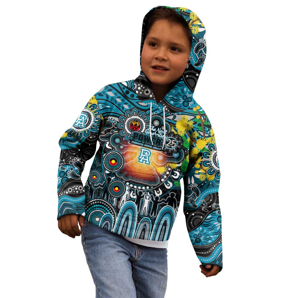 Personalised NAIDOC Week 2025 Power Football Kid Hoodie Aboriginal Dot Painting