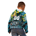 Personalised NAIDOC Week 2025 Power Football Kid Hoodie Aboriginal Dot Painting