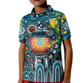Personalised NAIDOC Week 2025 Power Football Kid Polo Shirt Aboriginal Dot Painting