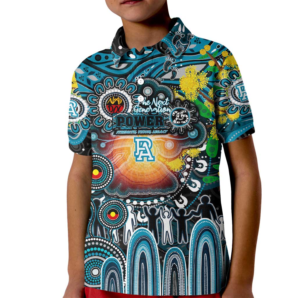 Personalised NAIDOC Week 2025 Power Football Kid Polo Shirt Aboriginal Dot Painting