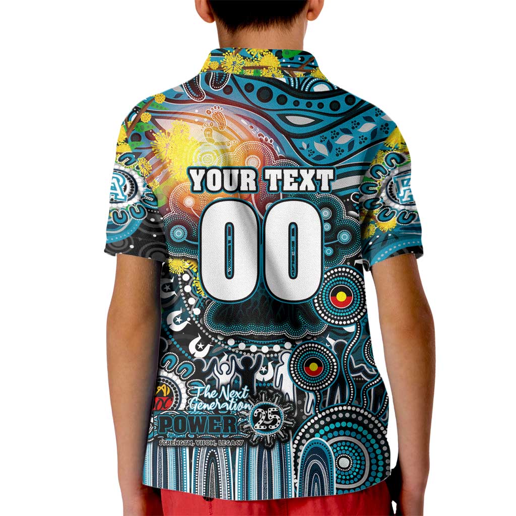 Personalised NAIDOC Week 2025 Power Football Kid Polo Shirt Aboriginal Dot Painting