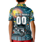 Personalised NAIDOC Week 2025 Power Football Kid Polo Shirt Aboriginal Dot Painting
