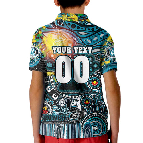 Personalised NAIDOC Week 2025 Power Football Kid Polo Shirt Aboriginal Dot Painting