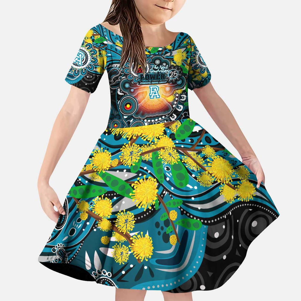 Personalised NAIDOC Week 2025 Power Football Kid Short Sleeve Dress Aboriginal Dot Painting