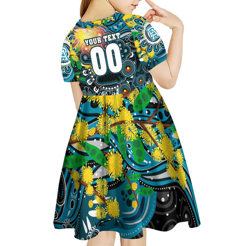 Personalised NAIDOC Week 2025 Power Football Kid Short Sleeve Dress Aboriginal Dot Painting